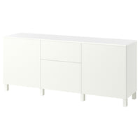 BESTÅ storage combination with drawers, white/Förvaltare white, 180x42x75 cm