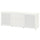 BESTÅ storage combination with drawers, white/Selsviken high-gloss/white frosted glass, 180x65x42 cm
