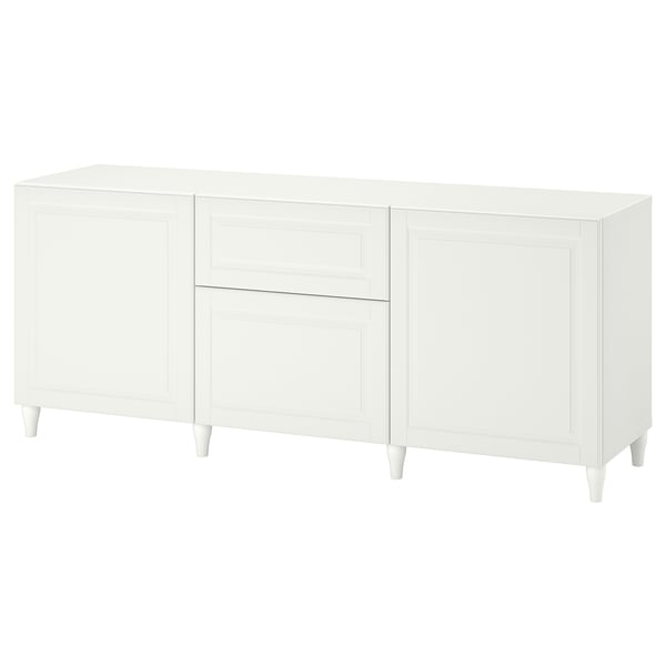 BESTÅ storage combination with drawers, white/Smeviken/Kabbarp white, 180x42x74 cm