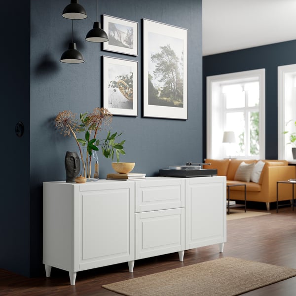 BESTÅ - BESTÅ Storage combination with drawers, white/Smeviken/Kabbarp white, 180x42x74 cm