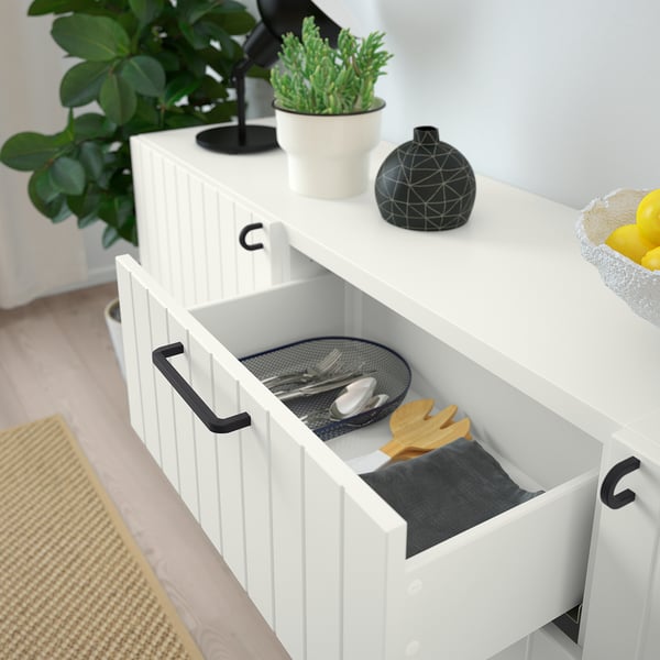 BESTÅ storage combination with drawers, white/Sutterviken/Kabbarp white, 180x42x74 cm