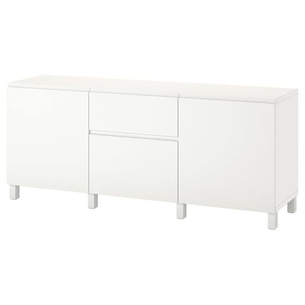 BESTÅ - BESTÅ Storage combination with drawers, white/Västerviken/Stubbarp white, 180x42x74 cm