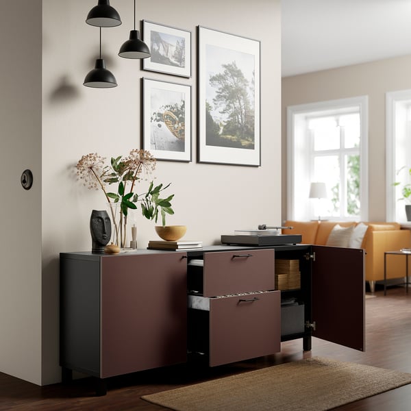BESTÅ - Furniture with drawers , 180x42x74 cm