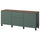 BESTÅ storage combination with drawers, black-brown Krukmakare/dark grey-green walnut effect, 180x42x75 cm