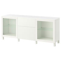 BESTÅ storage combination with drawers, Sindvik white/Förvaltare white, 180x42x75 cm