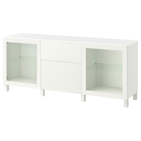 BESTÅ storage combination with drawers, Sindvik white/Förvaltare white, 180x42x75 cm
