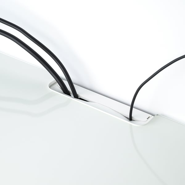 BESTÅ - BESTÅ Top panel for TV, glass white/light green, 120x40 cm