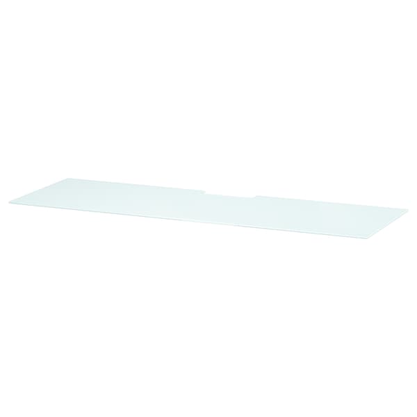 Ikea BESTÅ - Top panel for TV, glass white/light green, 120x40 cm