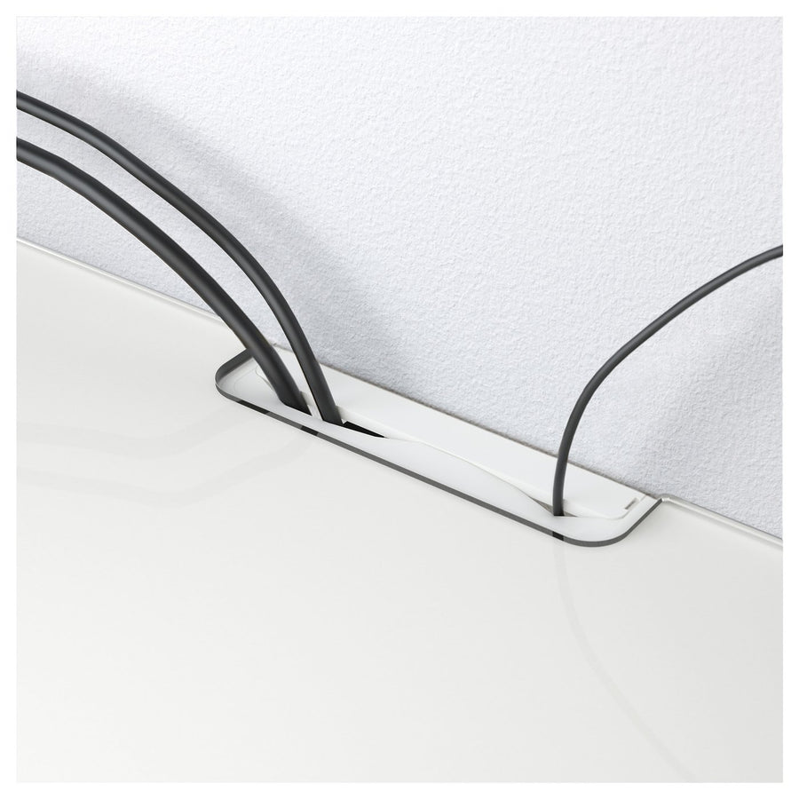 BESTÅ top panel for TV, glass/white, 120x40 cm