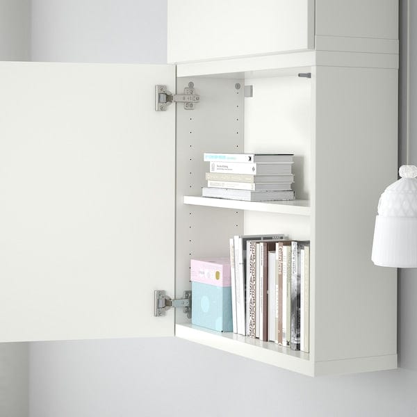 Ikea BESTÅ - Wall cabinet with 2 doors, white/Lappviken white, 60x22x128 cm