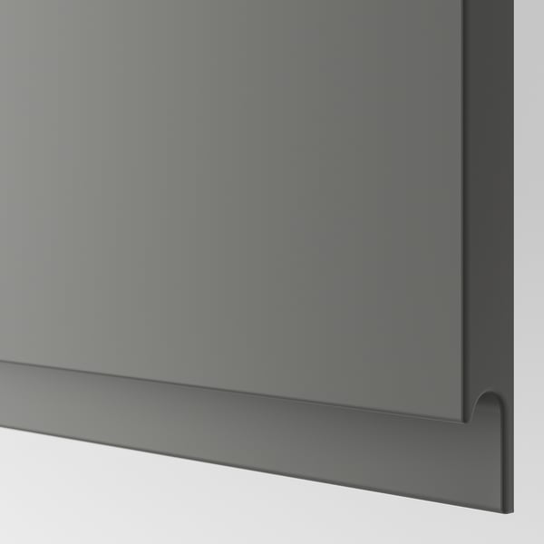 BESTÅ wall cabinet with 2 doors, white/Västerviken dark grey, 60x22x128 cm