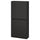 BESTÅ wall cabinet with 2 doors, black-brown/Hammarsmed anthracite, 60x22x128 cm