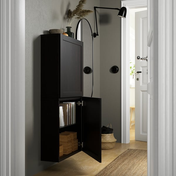 BESTÅ - Wall cabinet with 2 doors , 60x22x128 cm