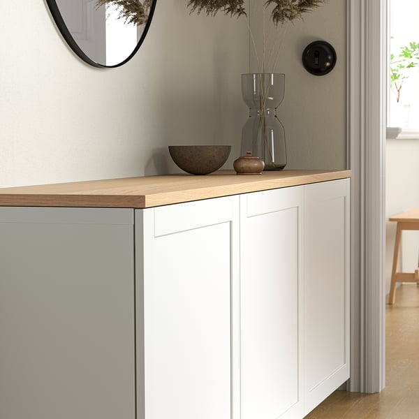 BESTÅ - BESTÅ Top panel, oak veneer, 180x42 cm