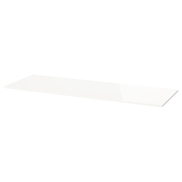 BESTÅ cover top, glossy white, 120x42 cm