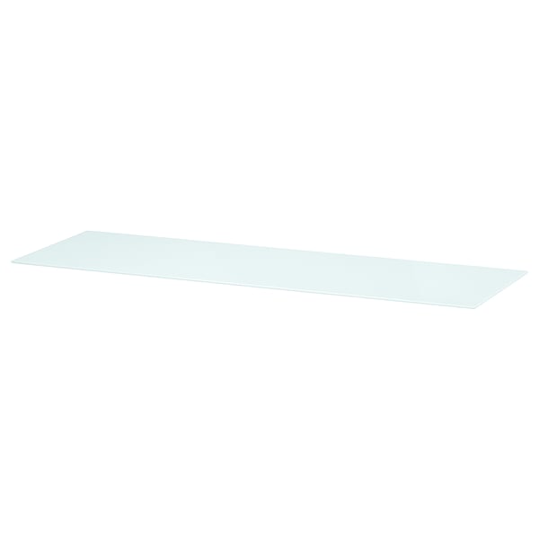 BESTÅ - BESTÅ Top panel, glass white/light green, 120x40 cm