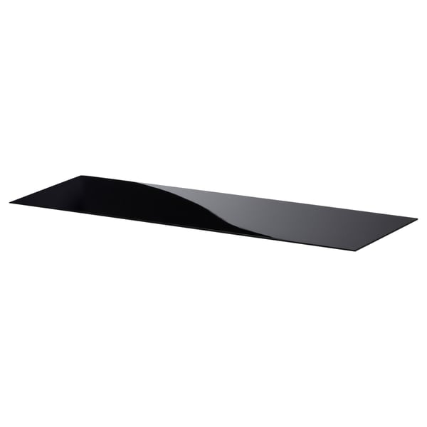 BESTÅ top panel, glass black, 120x40 cm