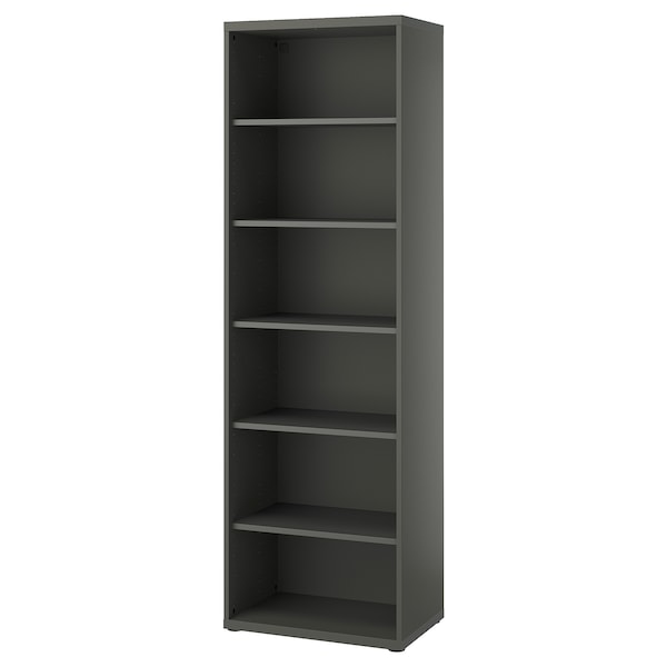 BESTÅ - Shelving unit, with 5 shelves/dark grey, 60x40x193 cm