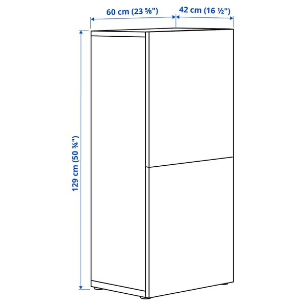 BESTÅ shelf unit with doors, white Lappviken/white, 60x42x129 cm