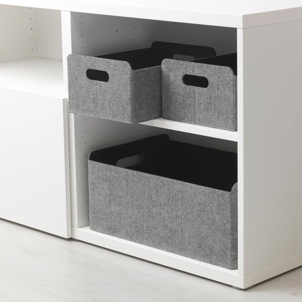 BESTÅ - BESTÅ Box, grey, 25x31x15 cm
