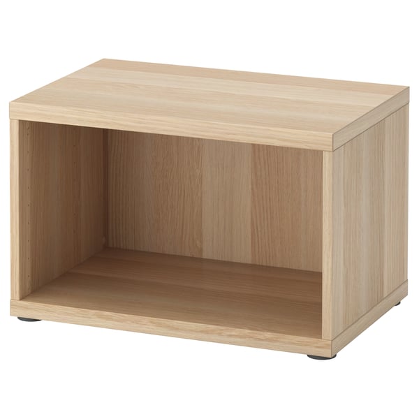 BESTÅ frame, white stained oak effect, 60x40x38 cm