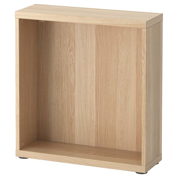 BESTÅ frame, white stained oak effect, 60x20x64 cm