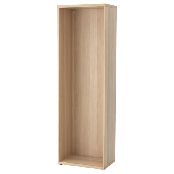 BESTÅ frame, white stained oak effect, 60x40x192 cm