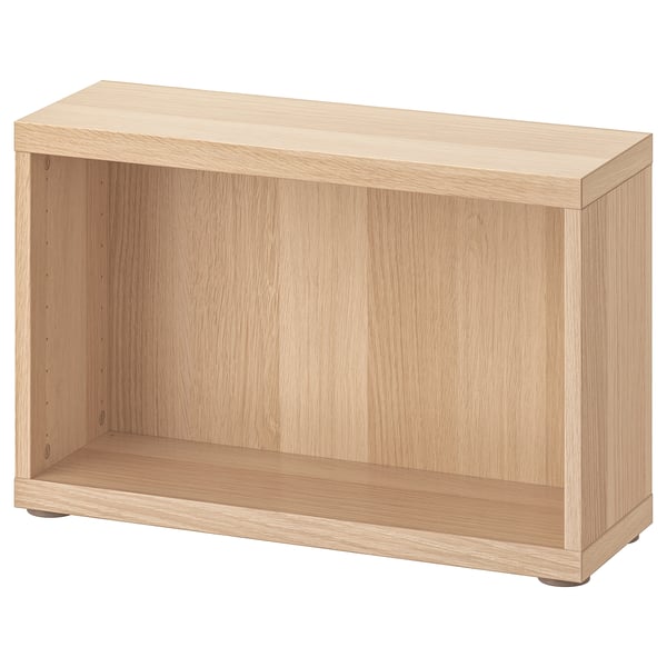 BESTÅ frame, white stained oak effect, 60x20x38 cm