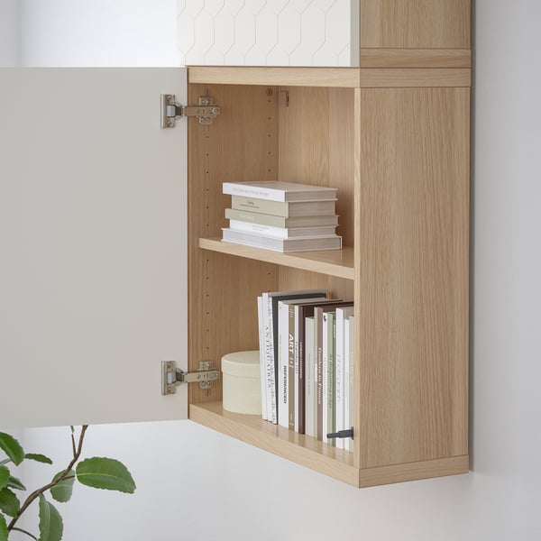 BESTÅ frame, white stained oak effect, 60x20x64 cm
