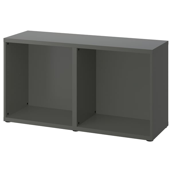 BESTÅ frame, dark grey, 120x40x64 cm