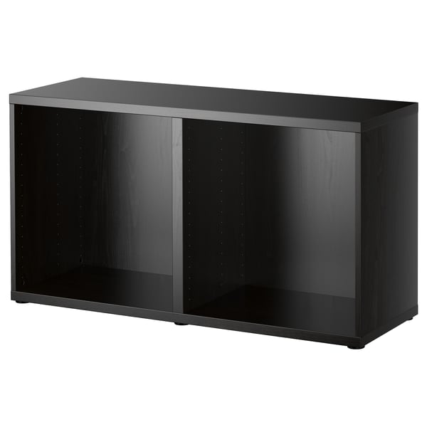 BESTÅ frame, black-brown, 120x40x64 cm