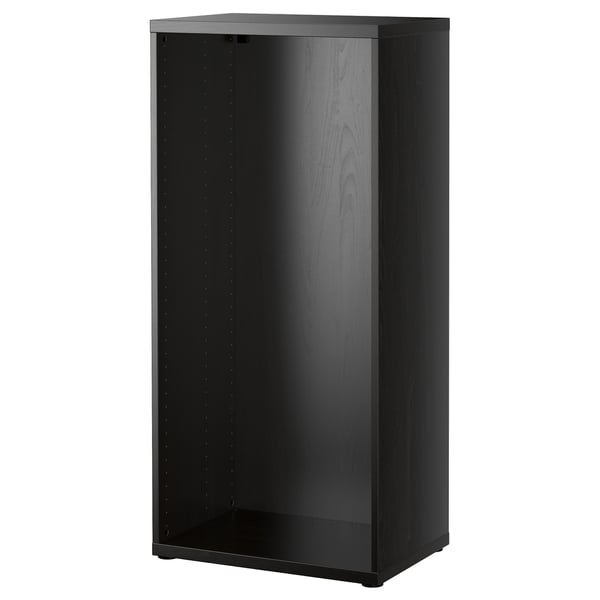 BESTÅ frame, black-brown, 60x40x128 cm