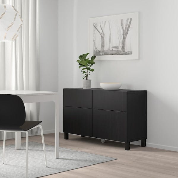 Ikea BESTÅ - Frame, black-brown, 120x40x64 cm