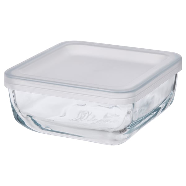 BESTÄMMA food container with lid, glass, 0.5 l