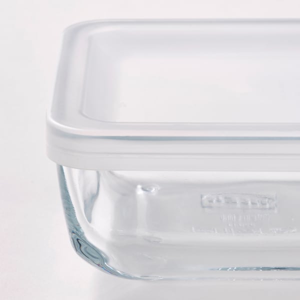 BESTÄMMA - Food container with lid, glass, 0.5 l