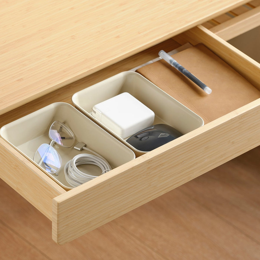 BETESHÄST / HATTEFJÄLL desk and chair, bamboo beige/white