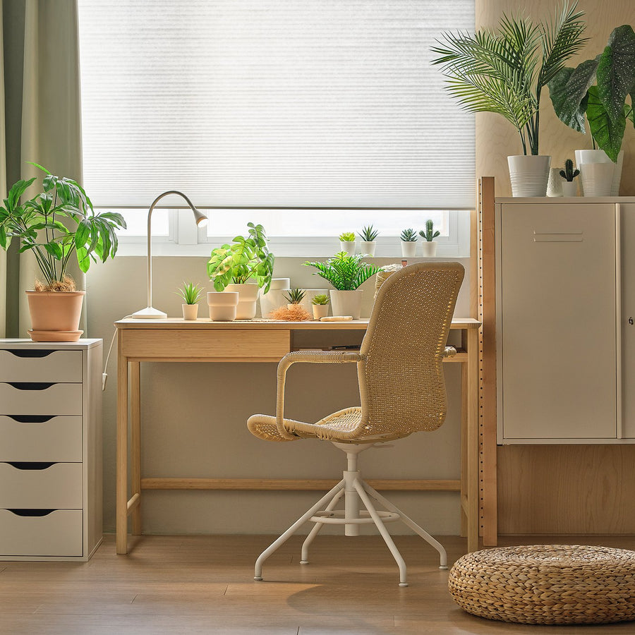 BETESHÄST desk, light bamboo, 120x60 cm