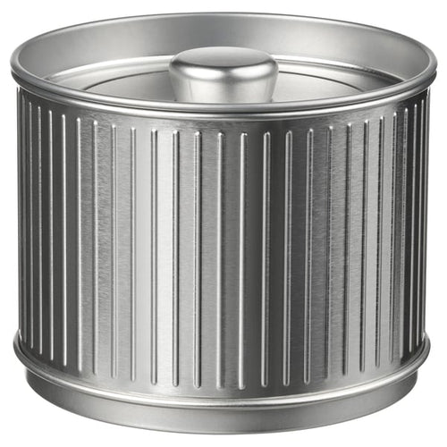 BETTHAJ tin with lid, for coffee/tea/silver-colour, 0.6 l