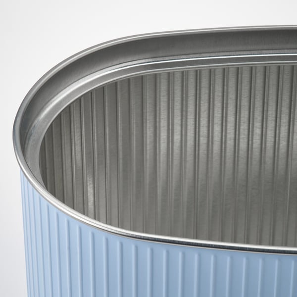 BETTHAJ tin with lid, for dry food/pale blue, 3.1 l