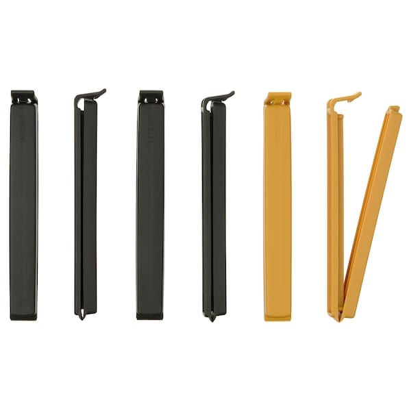 Ikea BEVARA - Sealing clip, anthracite/dark yellow