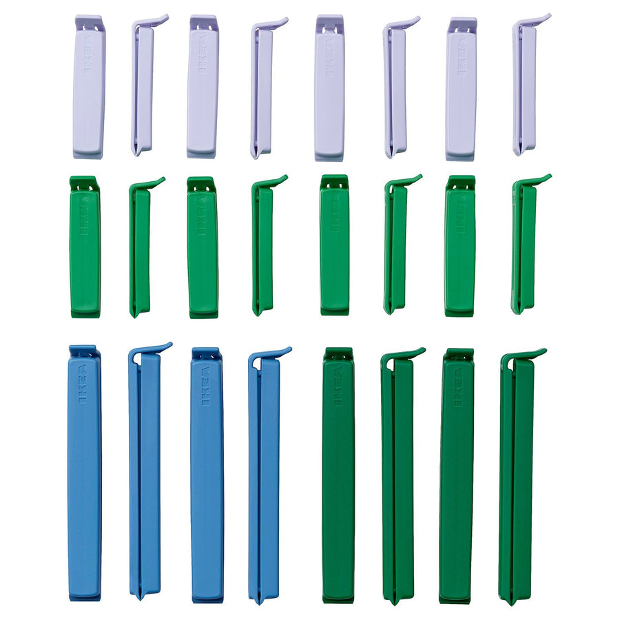 BEVARA sealing clip, set of 24, mixed colours