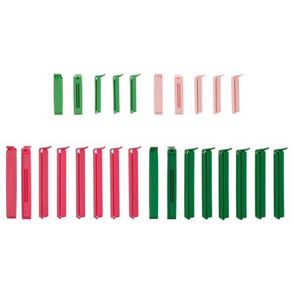 BEVARA sealing clip, set of 26, mixed colours