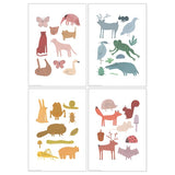 BILD poster, forest fun, 21x30 cm, 4 pack
