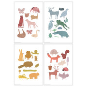 BILD poster, forest fun, 21x30 cm, 4 pack