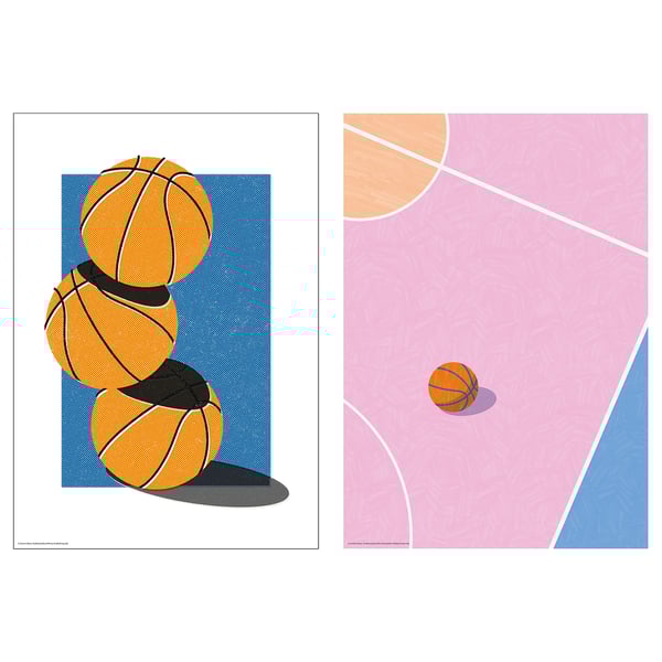 BILD - BILD Poster, basketball match, 21x30 cm