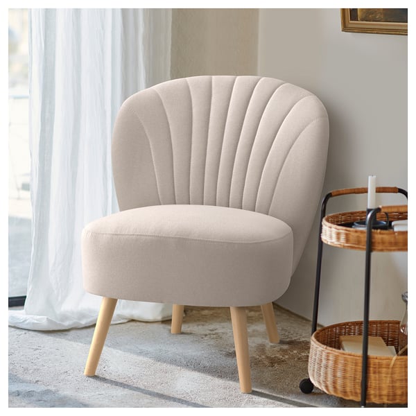 BILLHAMN easy chair, grey-beige, 59x82x78 cm