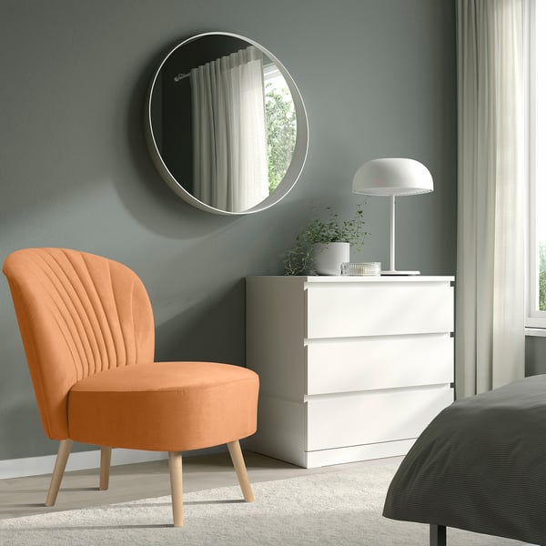 BILLHAMN easy chair, Kallboda dark yellow, 59x82x78 cm