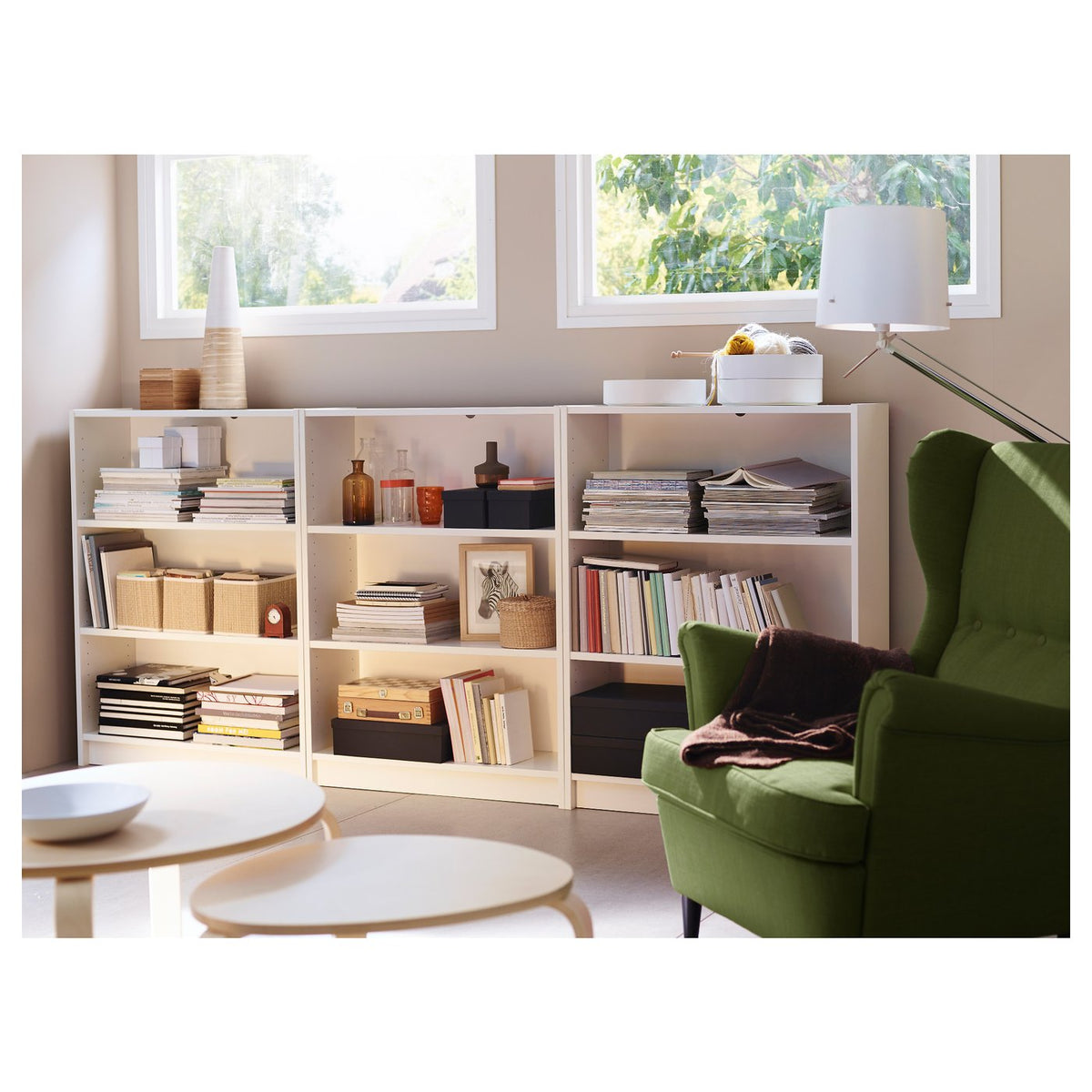 BILLY bookcase combination, white, 240x28x106 cm