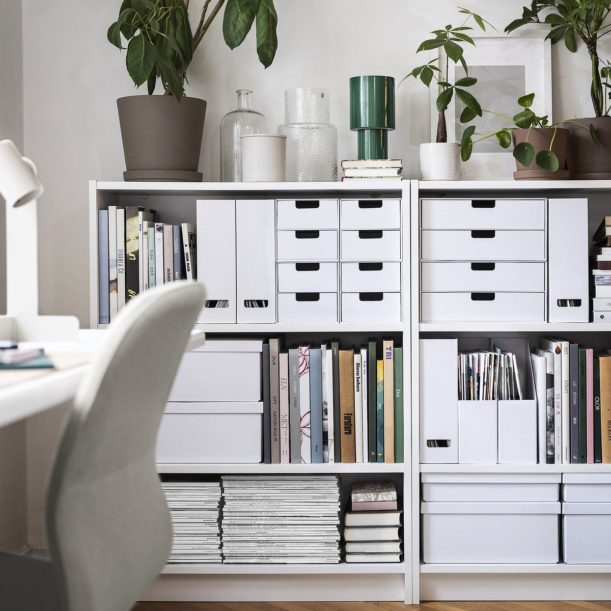 BILLY bookcase combination, white, 240x28x106 cm