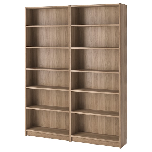 BILLY - Bookcase combination, oak effect, 160x28x202 cm